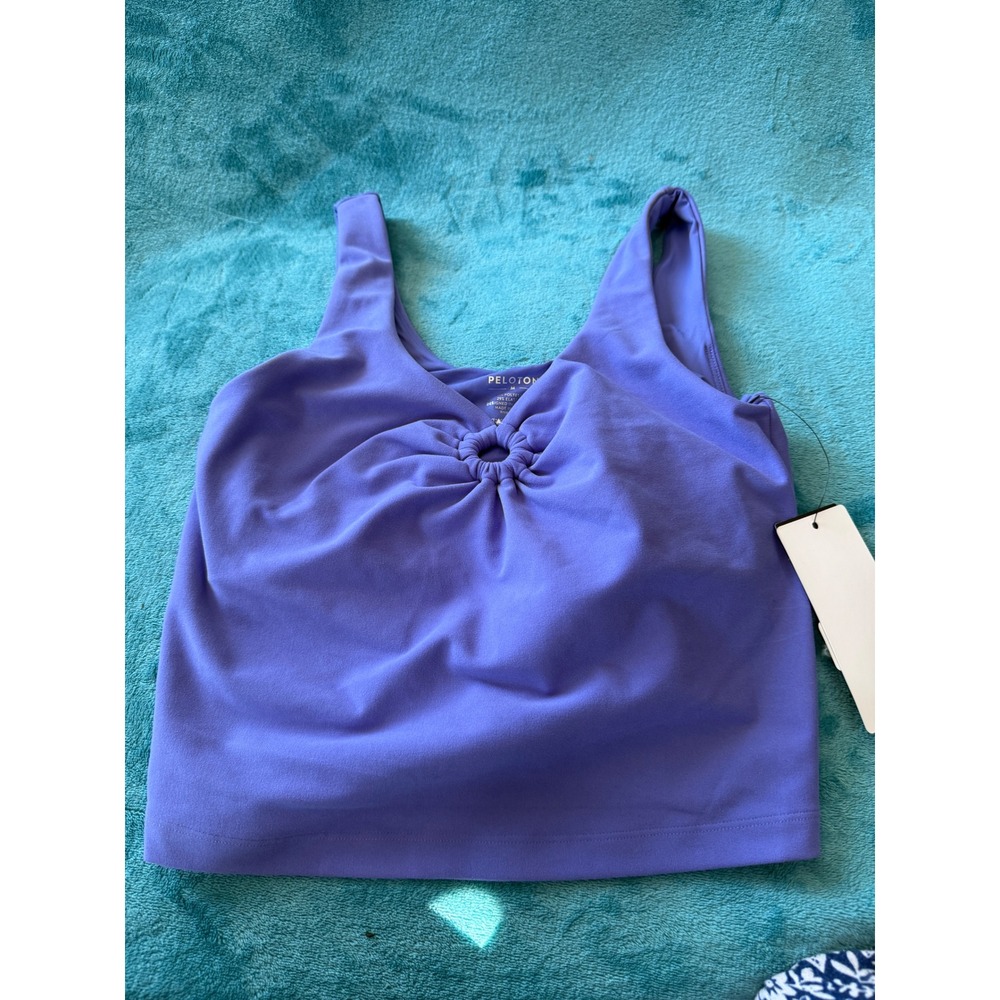Peloton Cadent LT Scoop Neck Rouched Ring Tank Purple WT00973-252012-M Size M‎